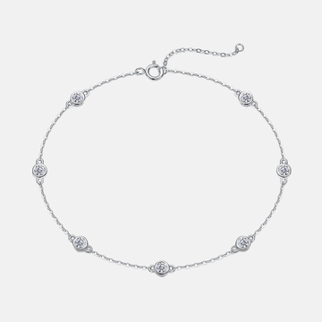 Pulseira Bezel 7 Pedras Moissanite