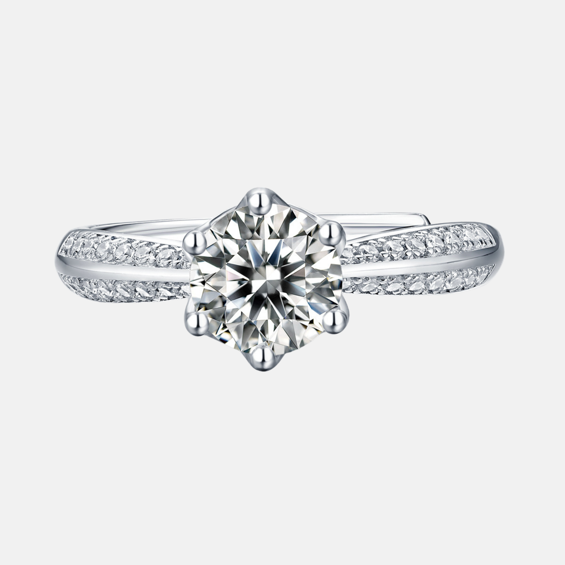 Princess Solitaire Moissanite Ring