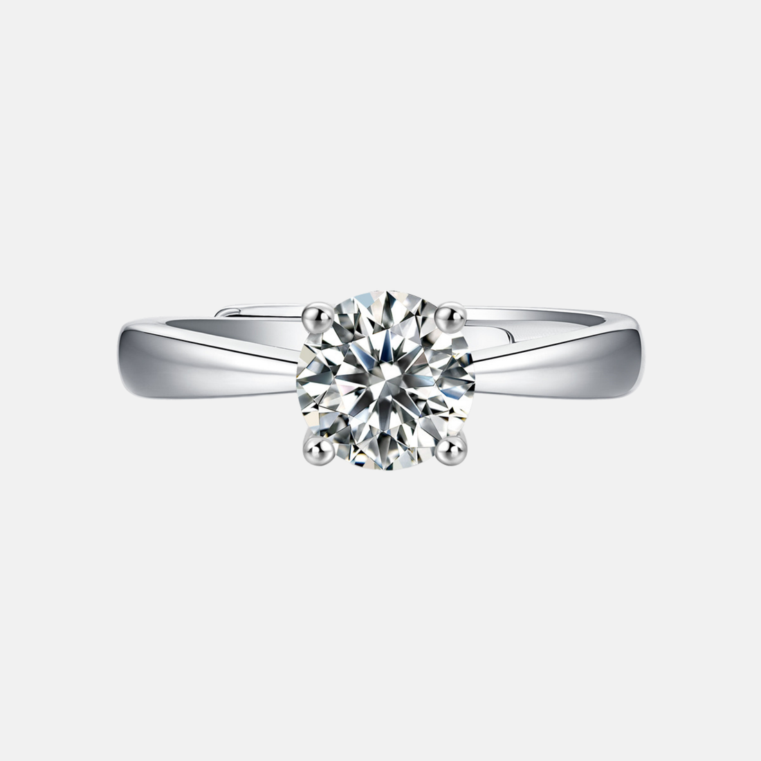 Round Solitaire Moissanite Ring
