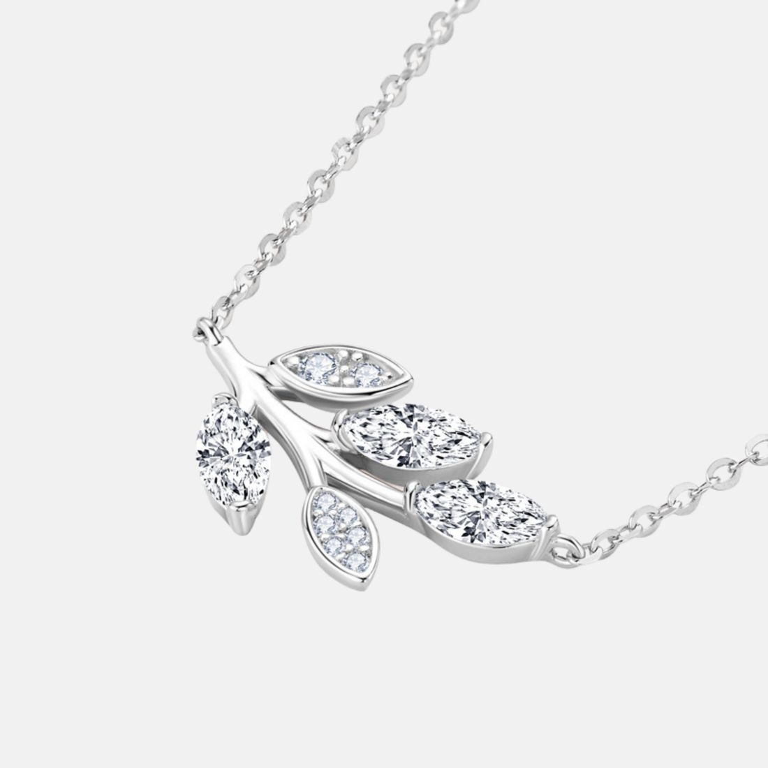 Leaf Moissanite Necklace