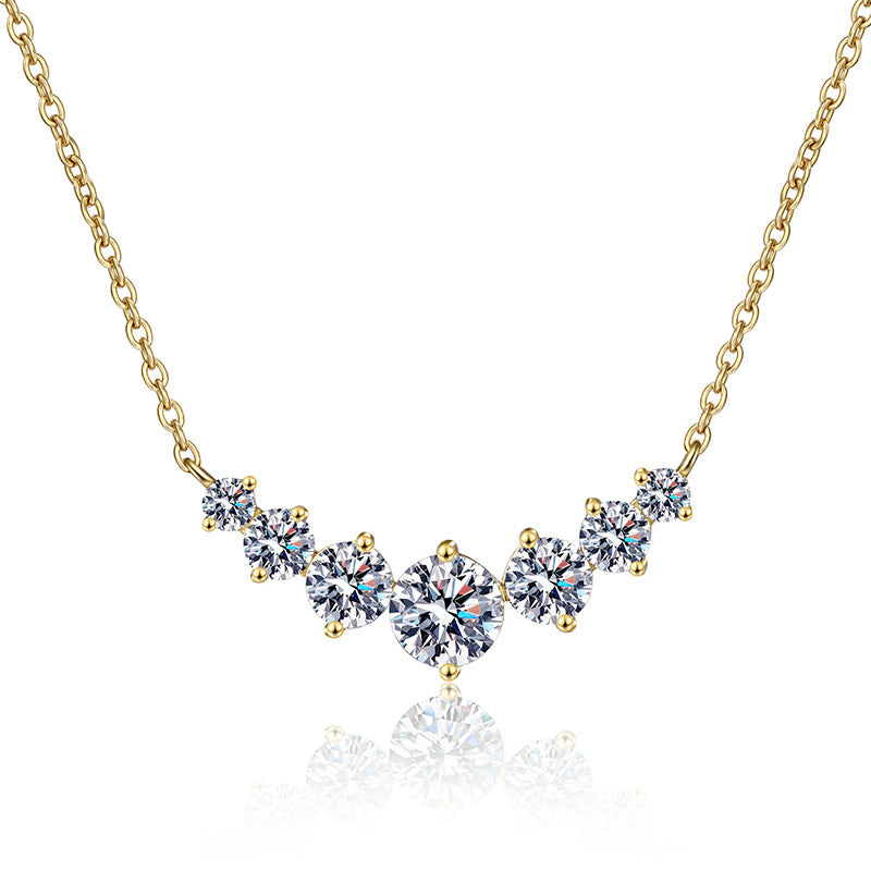 7 Stone Moissanite Necklace