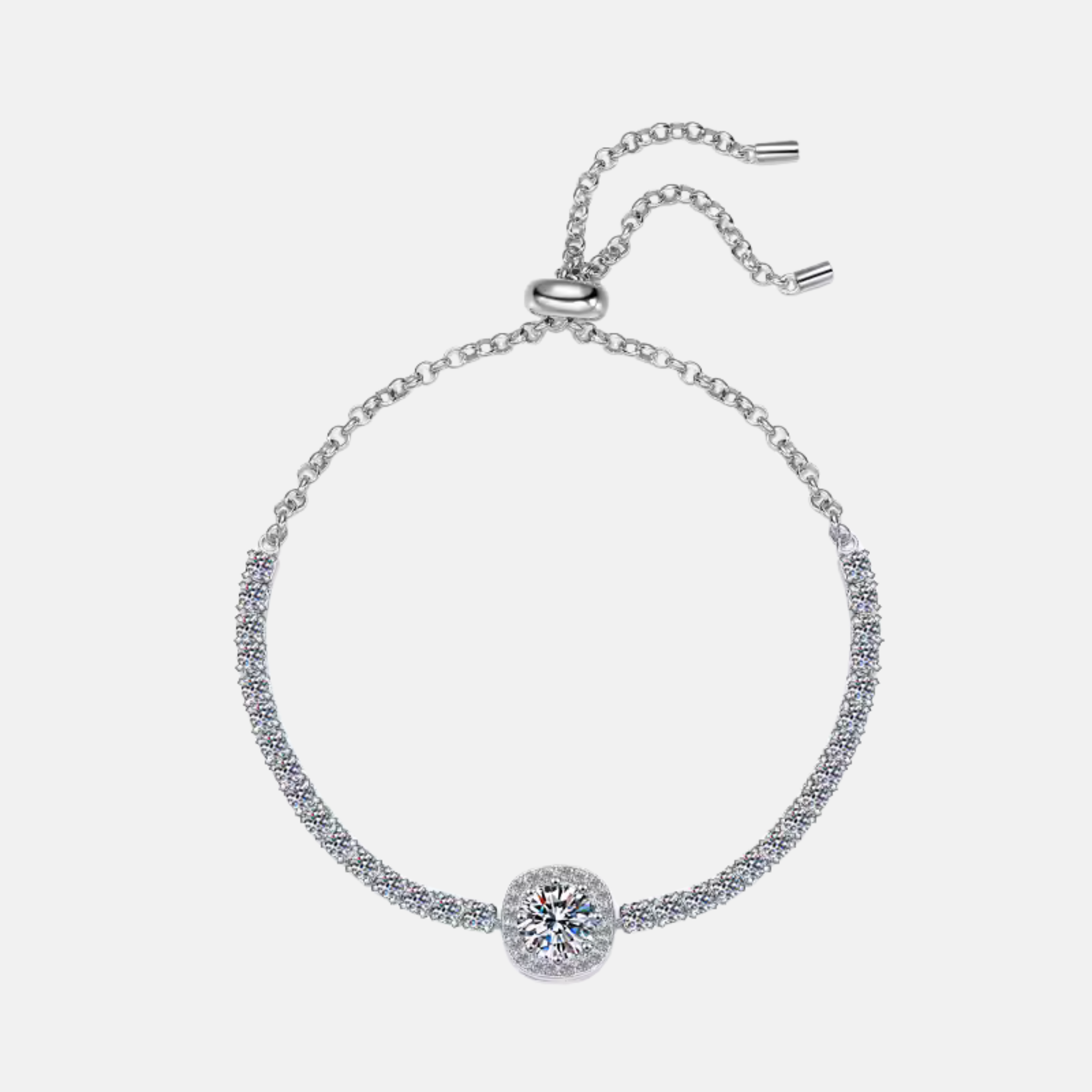 Classic Moissanite and Zirconia Bracelet