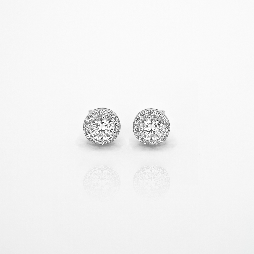 Classic Moissanite and Zirconia Earring