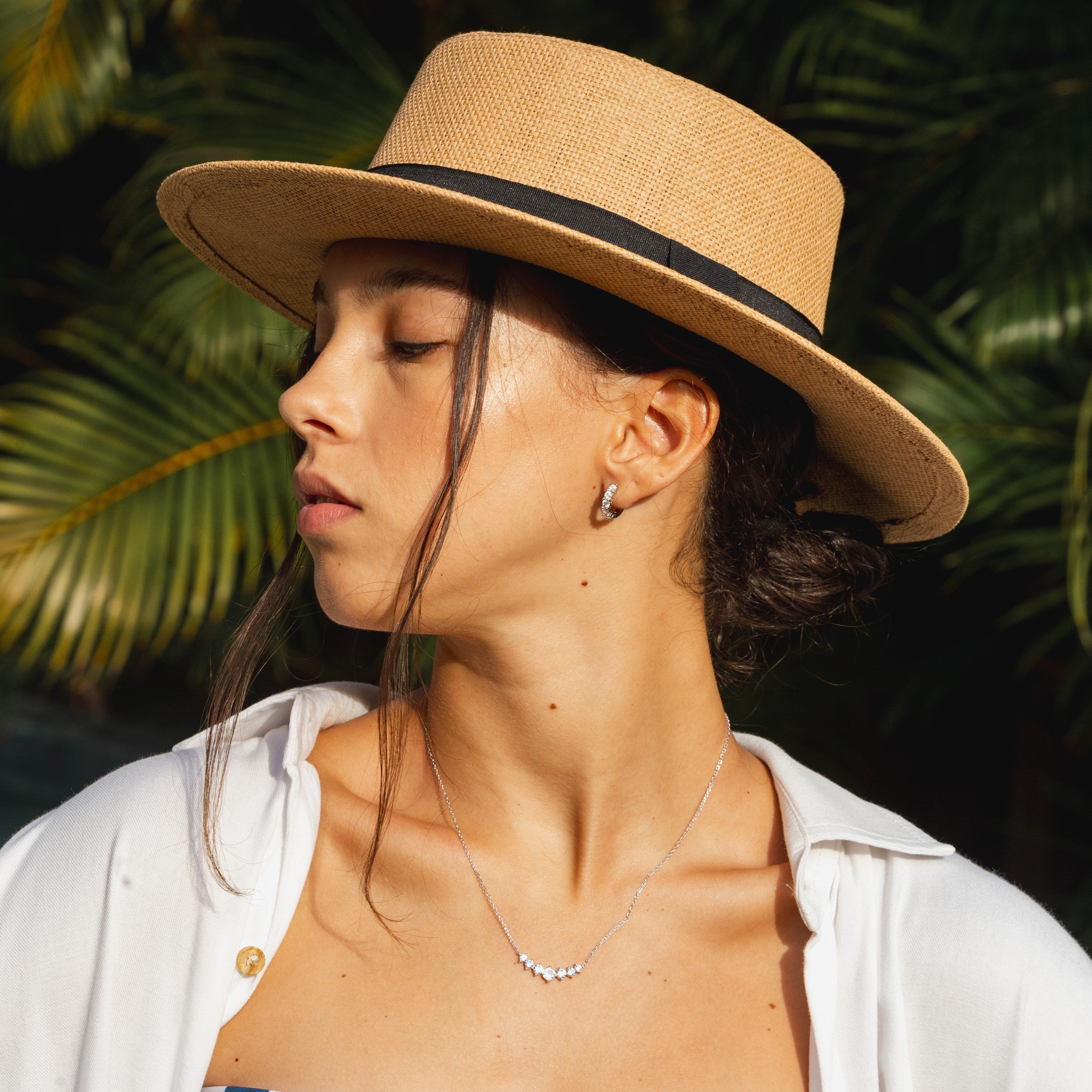 7 Stone Moissanite Necklace