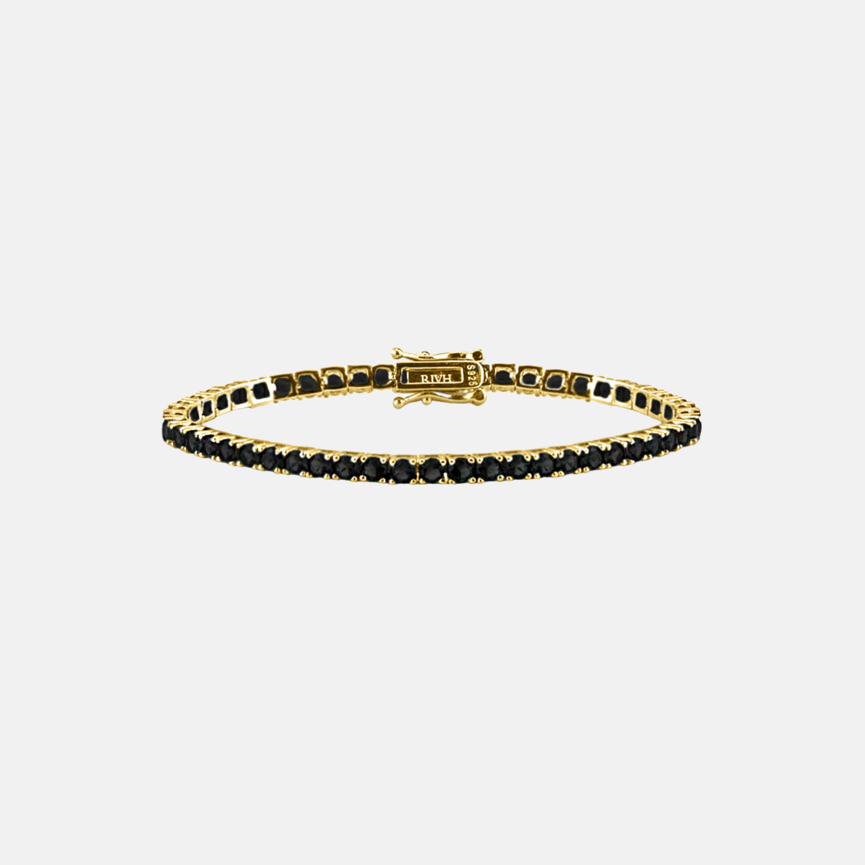Riviera Zirconia Onyx - Yellow Gold